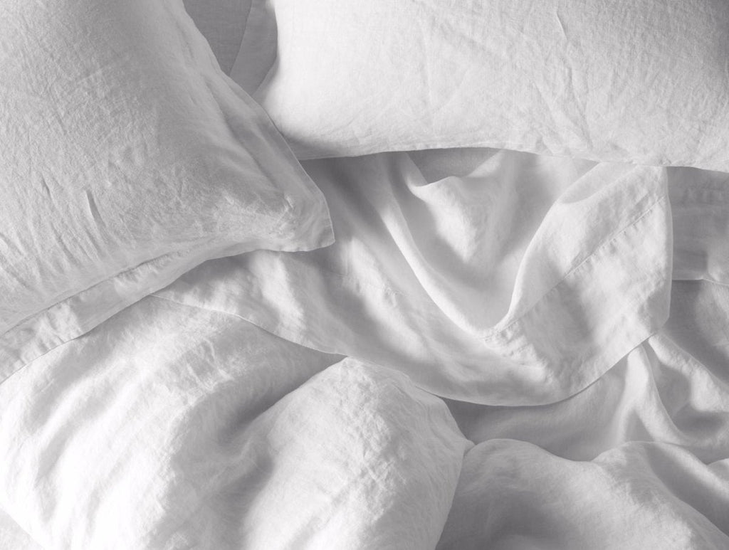 Organic Relaxed Linen Alpine White Bedding by Coyuchi