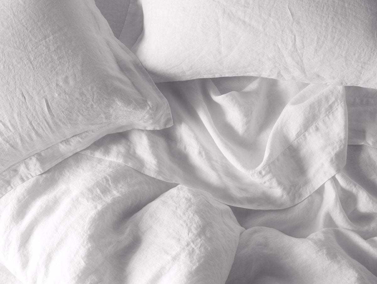 Organic Relaxed Linen Alpine White Bedding by Coyuchi
