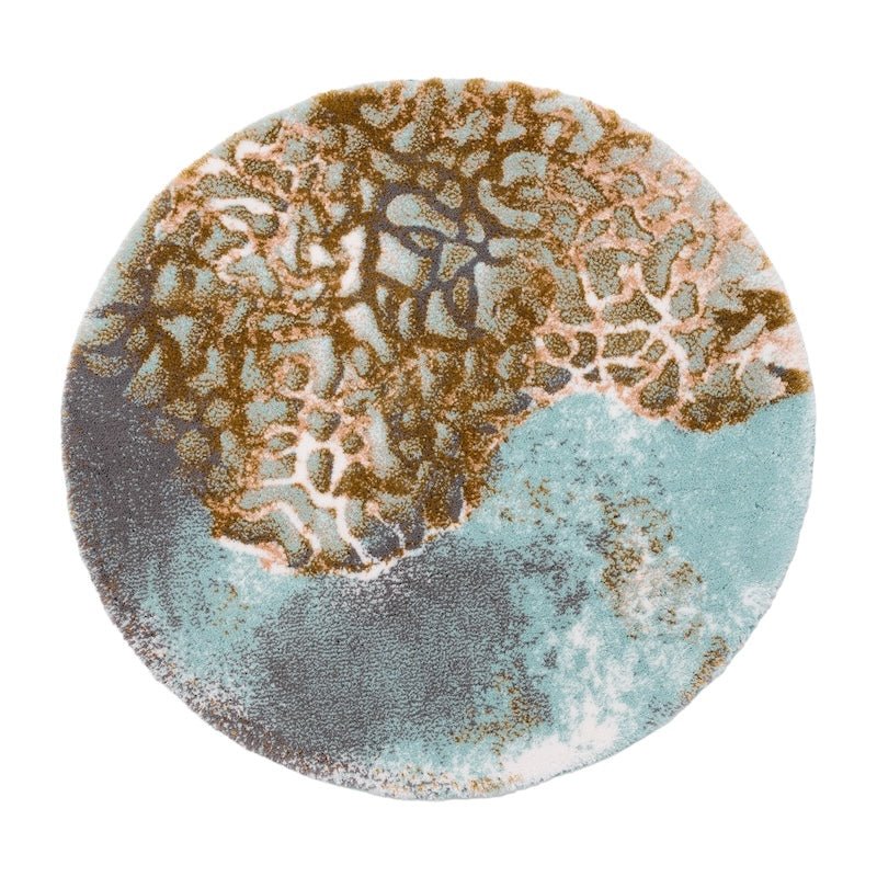 Dune Round Aqua 210 Bath Rug by Abyss