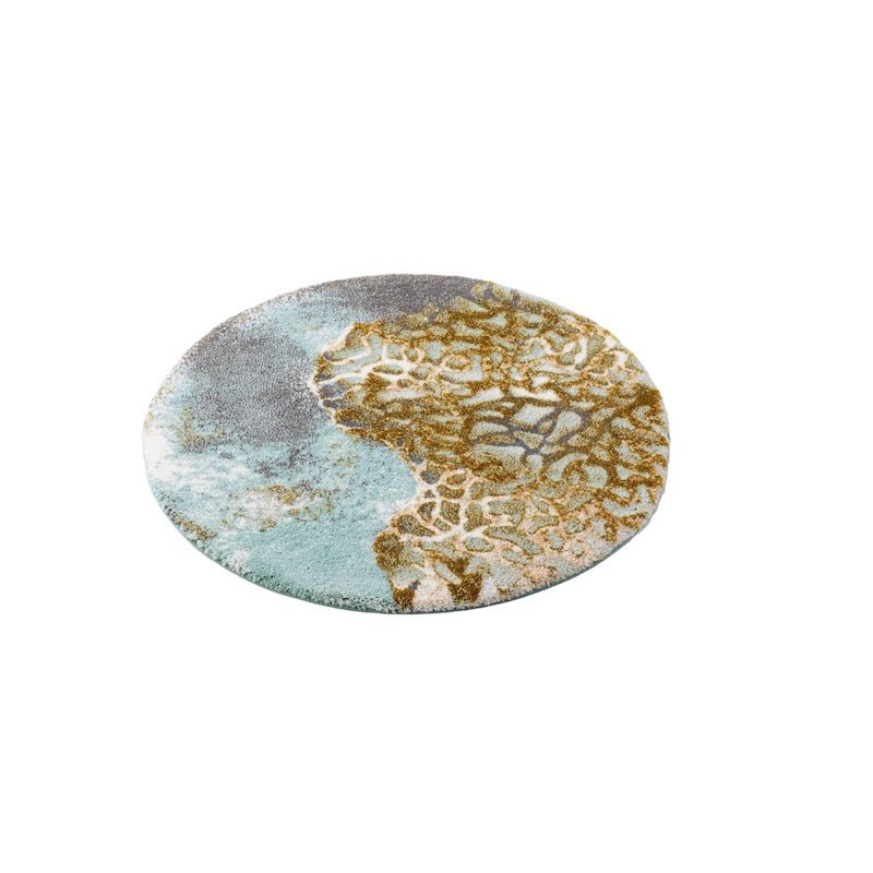 Dune Round Aqua 210 Bath Rug by Abyss