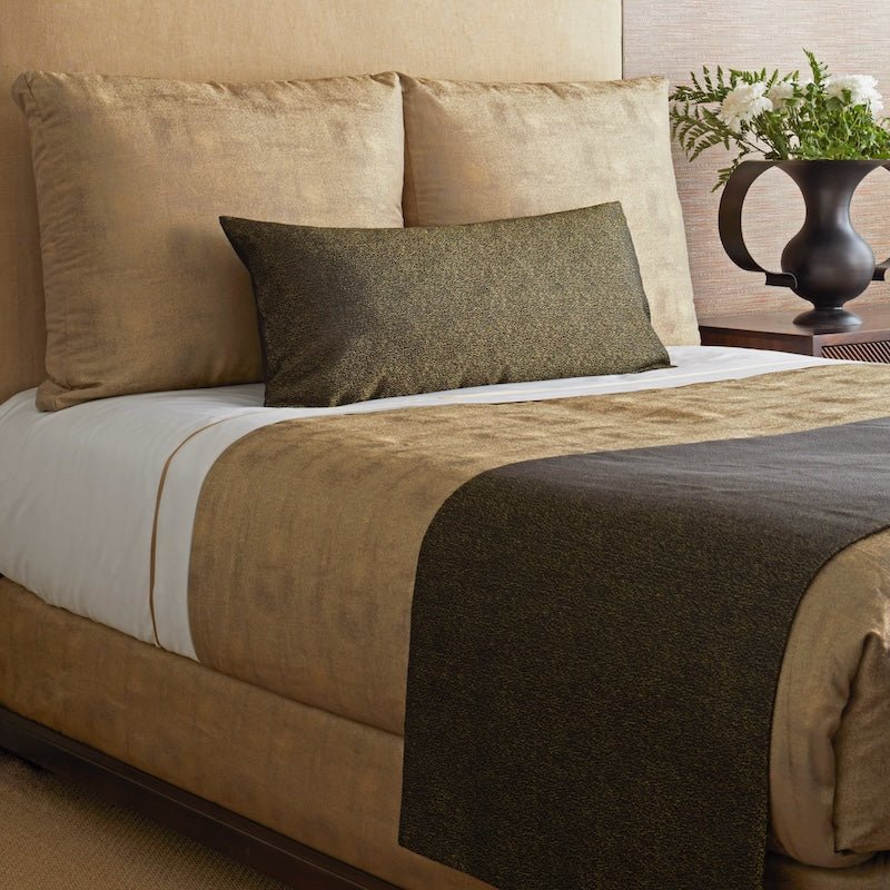 Dapple Bed Finisher Set in Black and Gold by Ann Gish