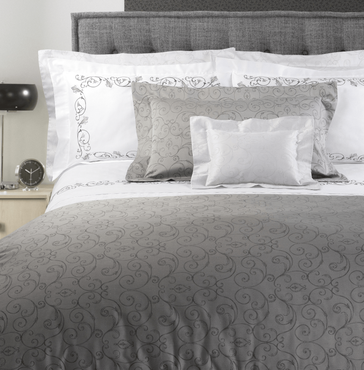 Broccato Embroidery Bedding by Dea Linens