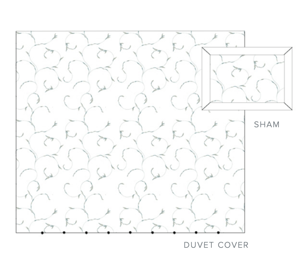 Argentario Embroidery Bedding by Dea Linens