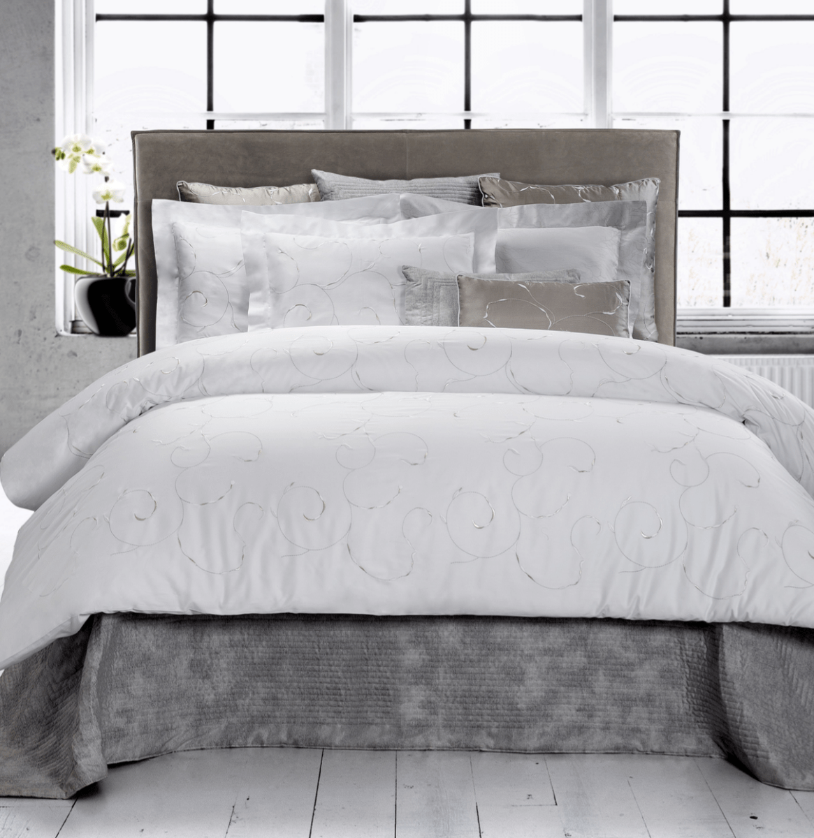 Argentario Embroidery Bedding by Dea Linens