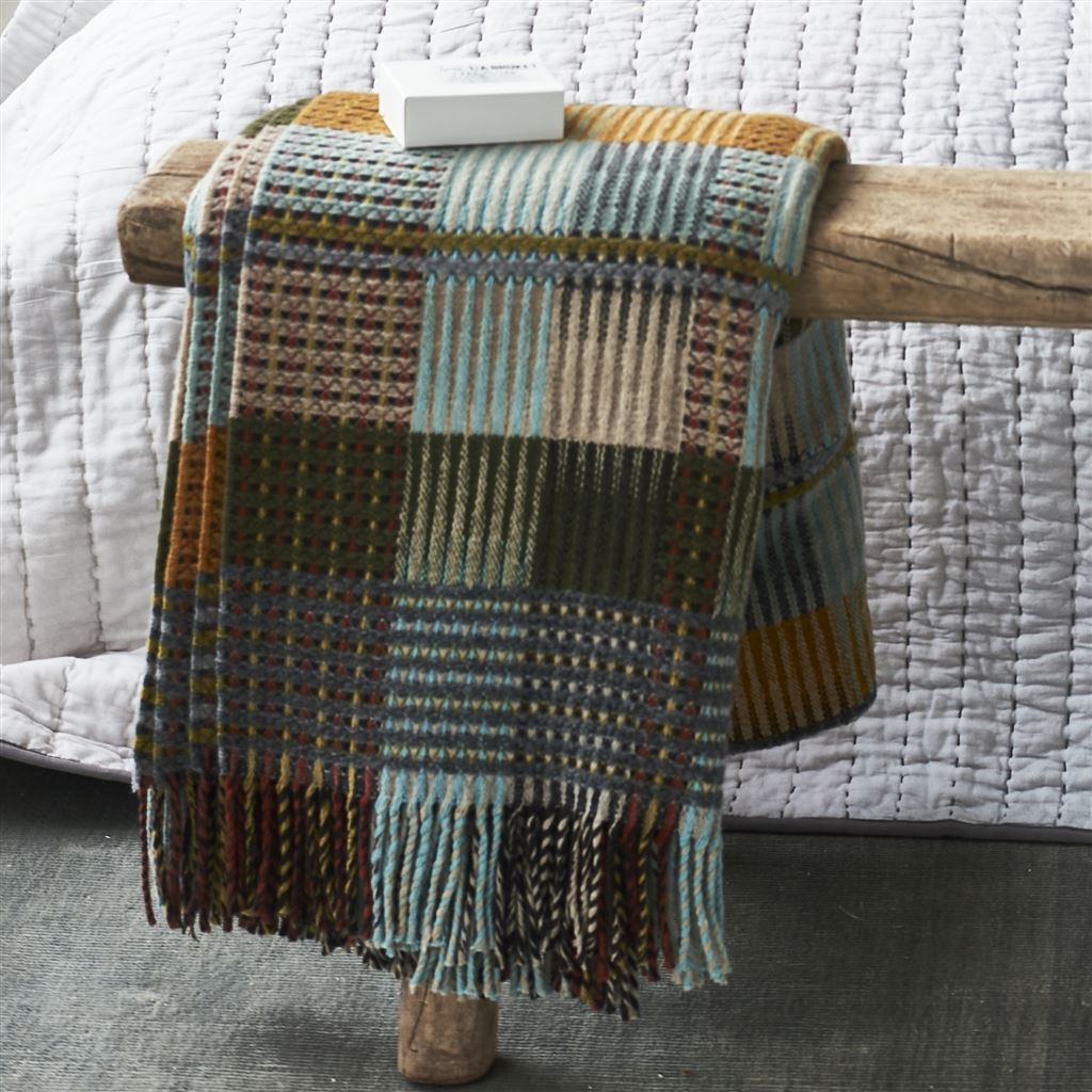 Tasara Ochre Woven Throw by Designers Guild
