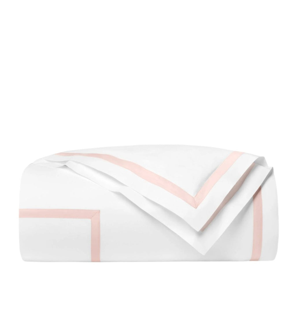 Estate Bedding in White and Petal Pink by Sferra