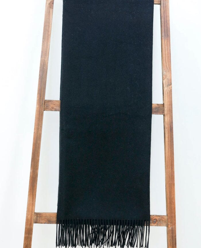 Classic Wool and Cashmere Plain Weave Throw by Alashan