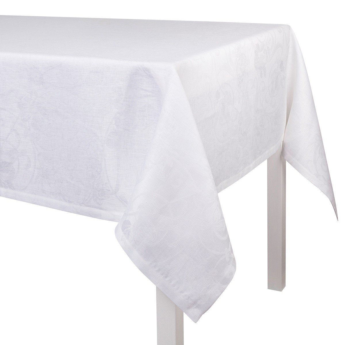 Tivoli Table Linens in White by Le Jaquard Francais
