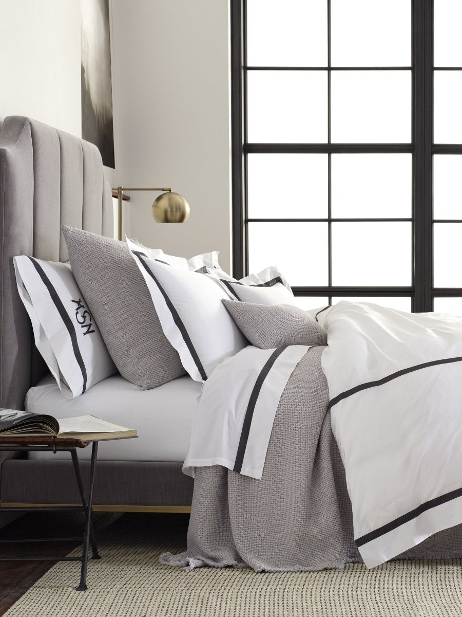 Lowell Charcoal Bedding by Matouk