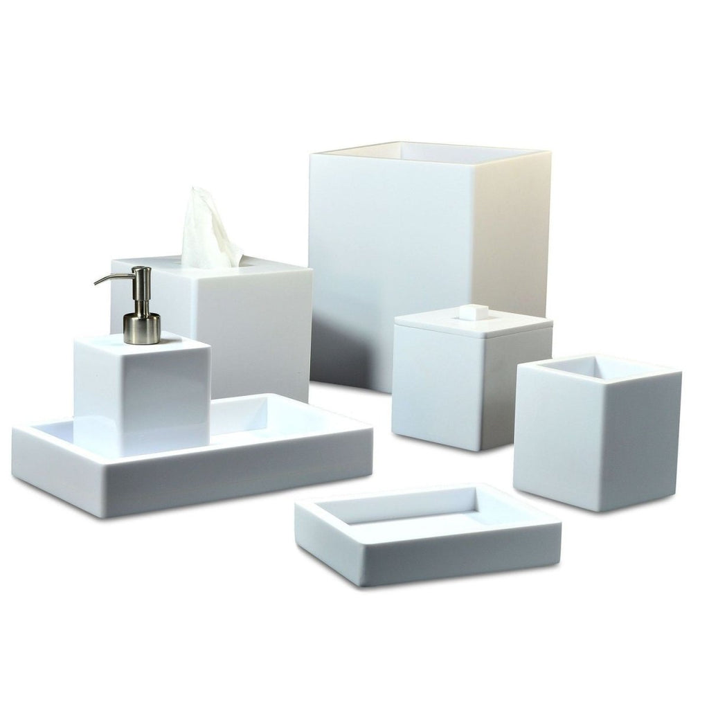 Contours White Bath Accessories by Mike + Ally