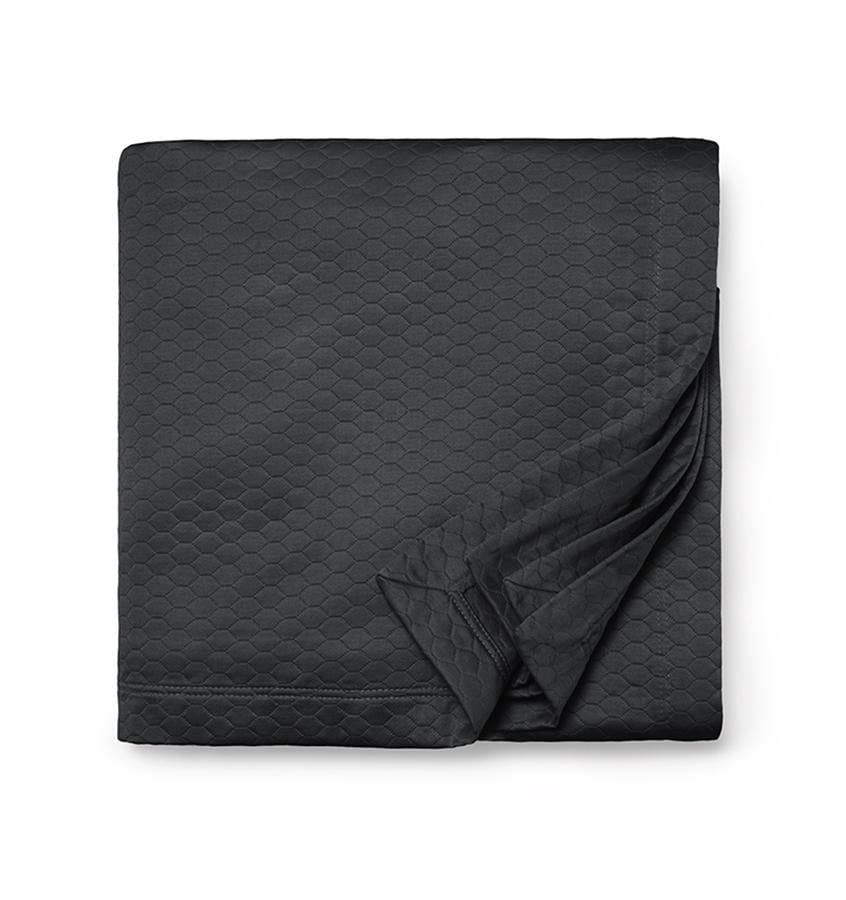 Favo Charcoal Coverlets by Sferra