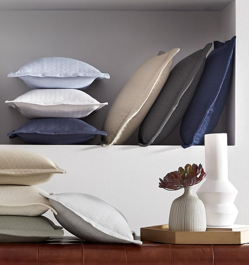 Favo Delft Coverlets by Sferra