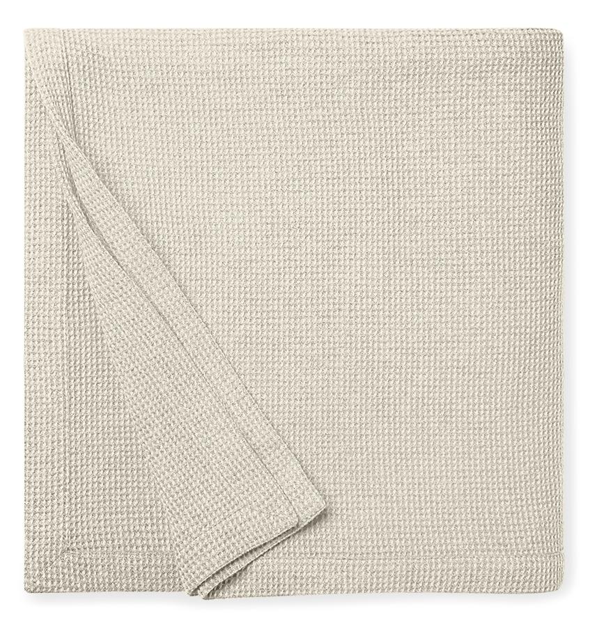 Talida Ivory Wool Blanket by Sferra