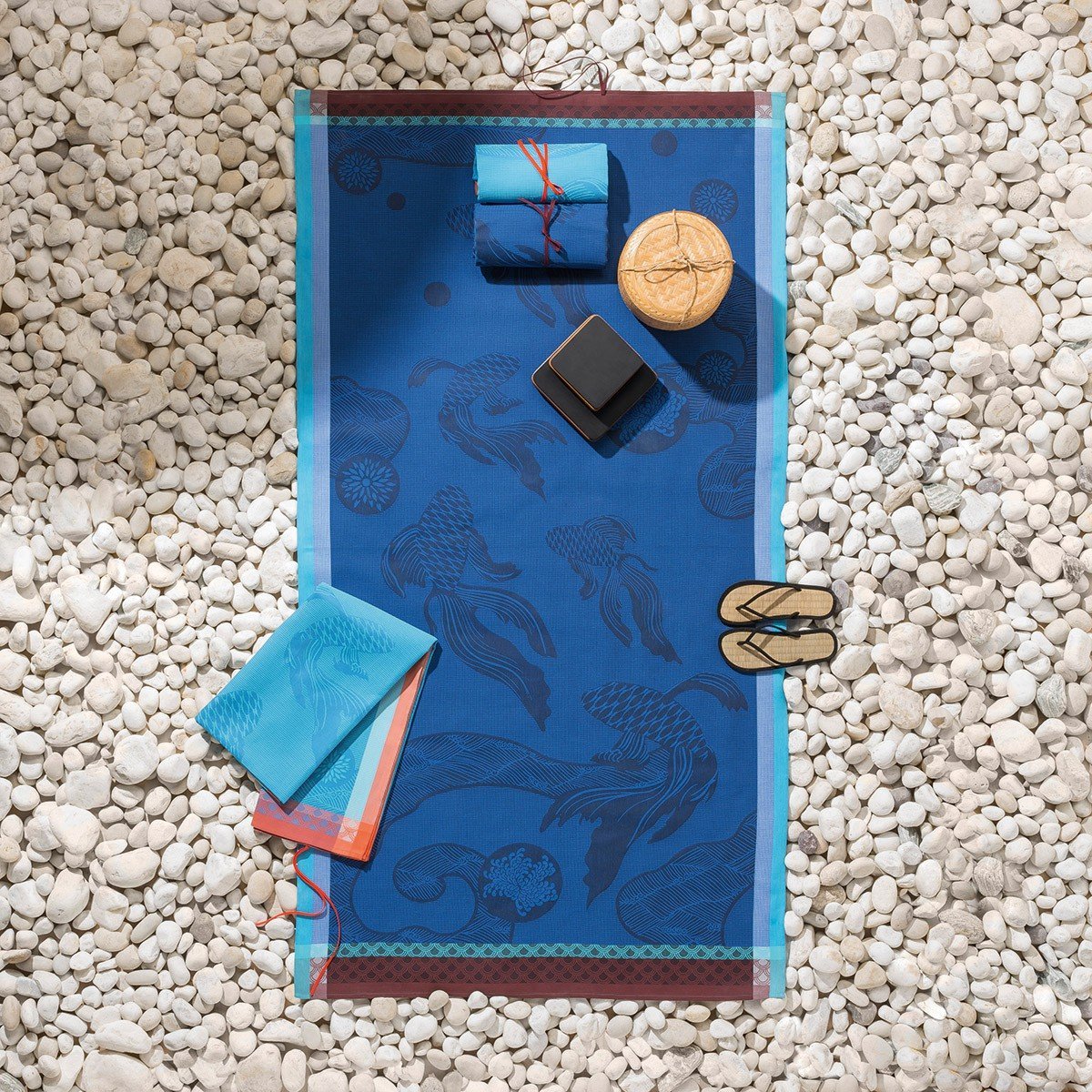 Océanique Beach Towel by Le Jacquard Français