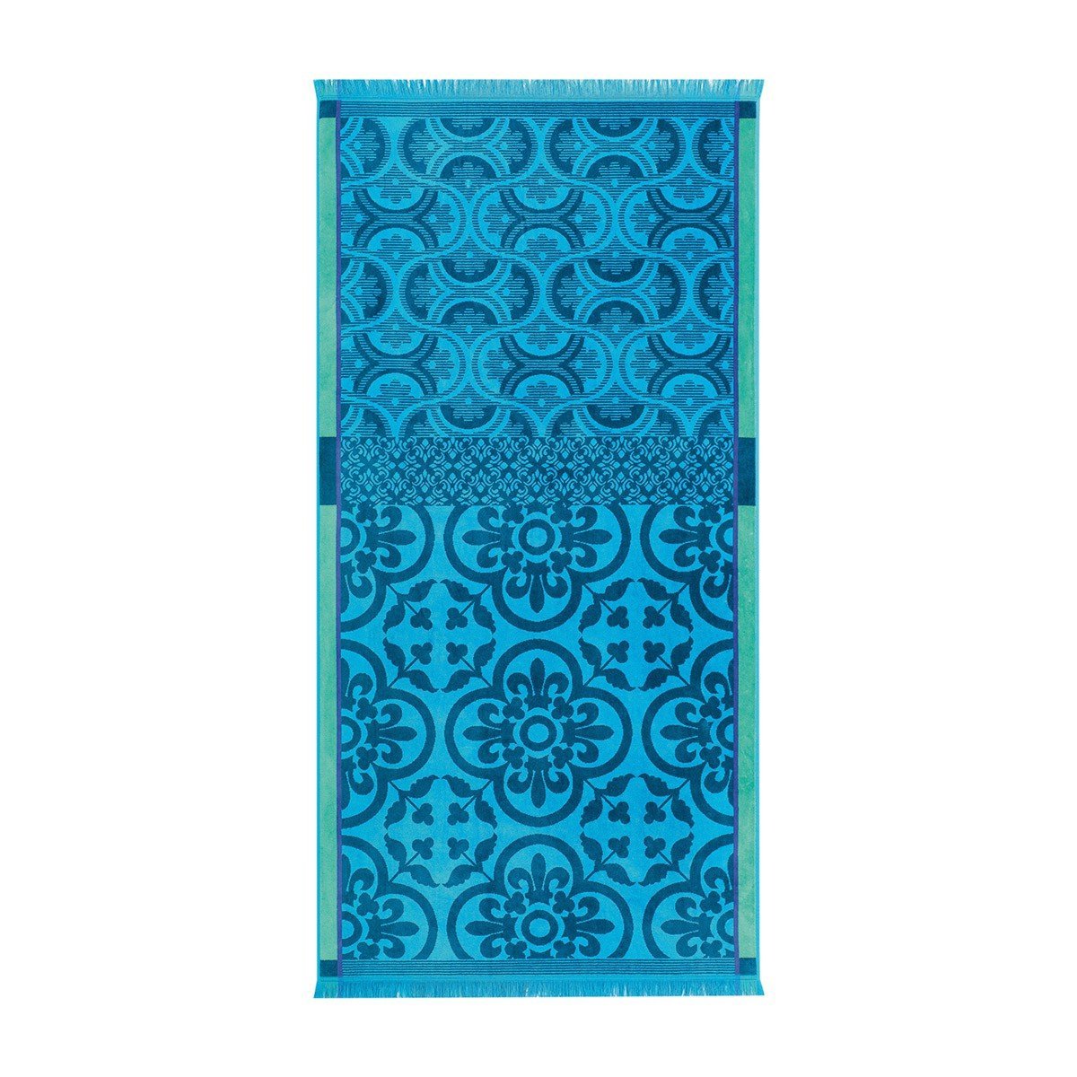 Santorin Beach Towel by Le Jacquard Français