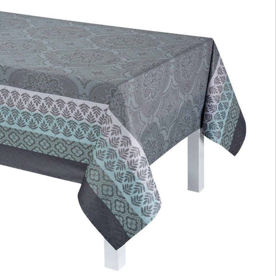 Bastide Coated Table Linens in Grey by Le Jacquard Français