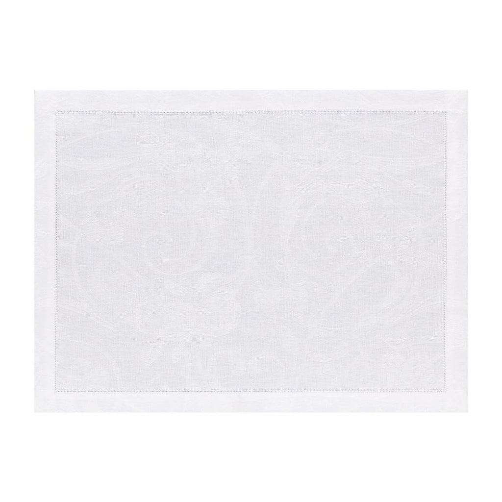 Tivoli Table Linens in White by Le Jaquard Francais
