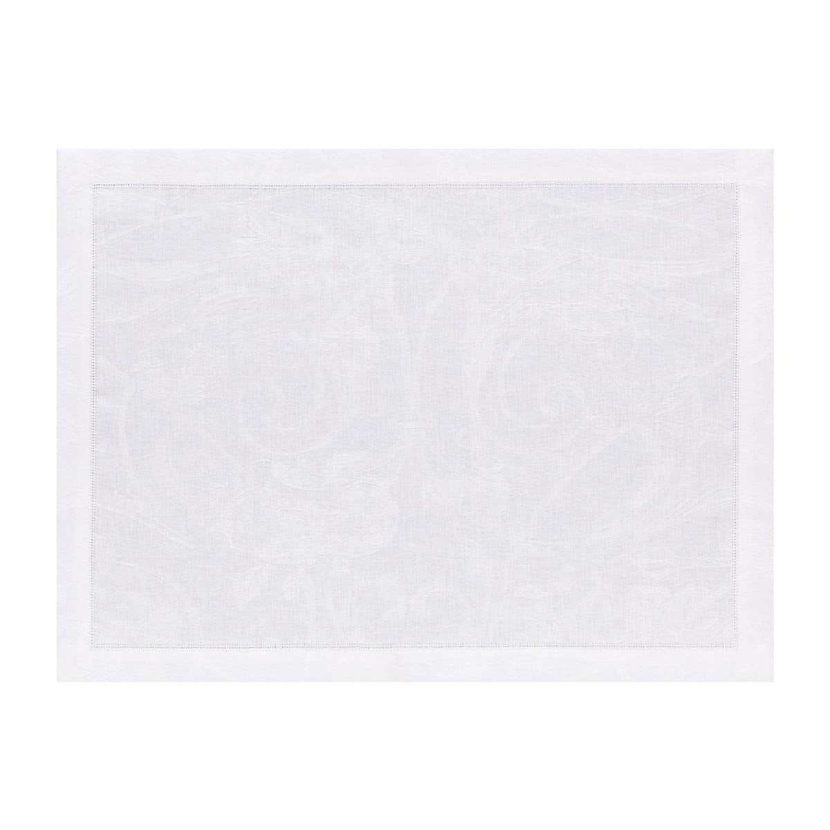 Tivoli Table Linens in White by Le Jaquard Francais