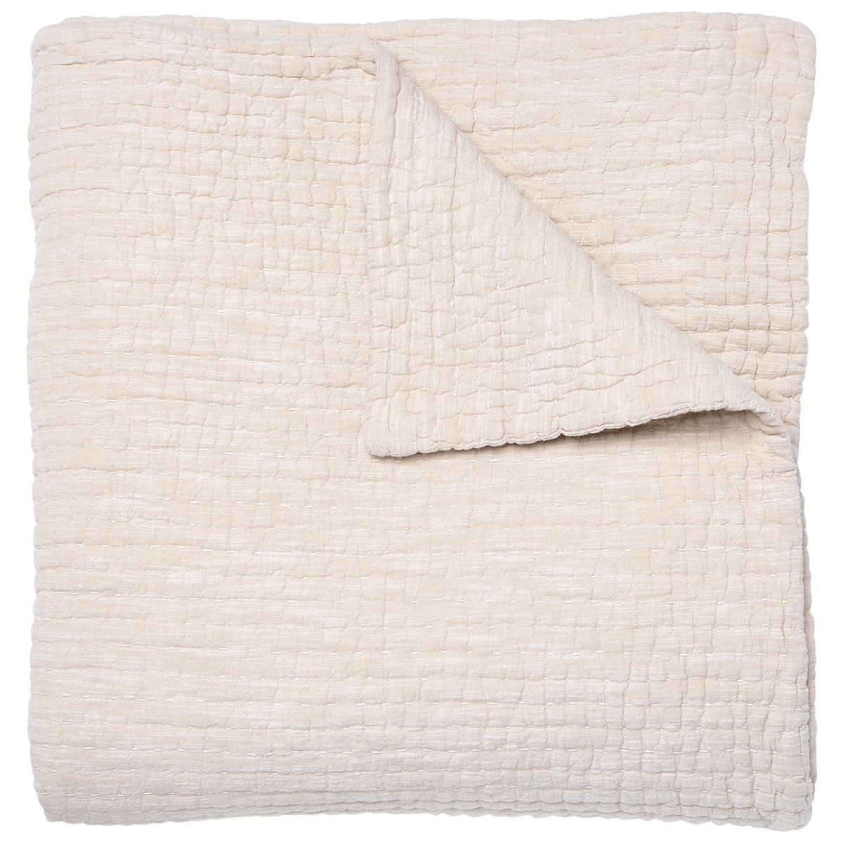 Vivada Sand Quilted Coverlet by John Robshaw