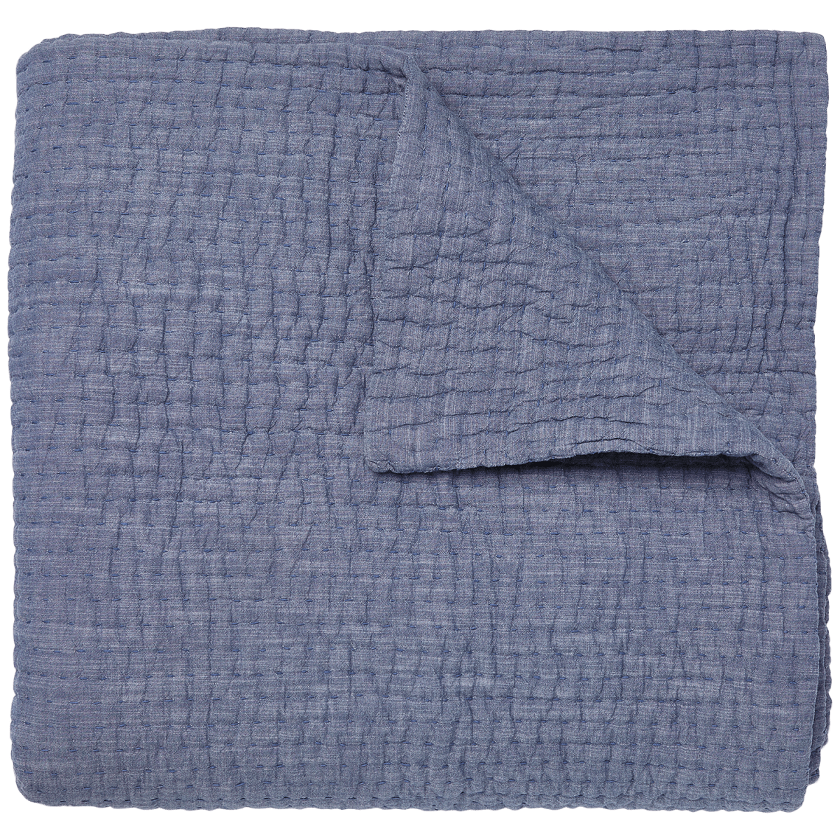 Vivada Indigo Quilted Coverlet by John Robshaw