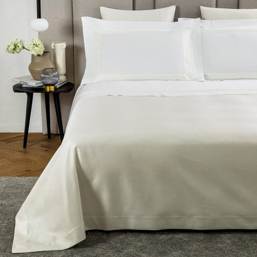 Cavalry Milk Bedspread by Frette
