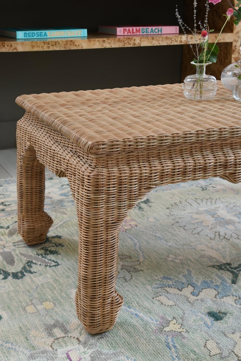 Guinevere Rattan Coffee Table by Worlds Away