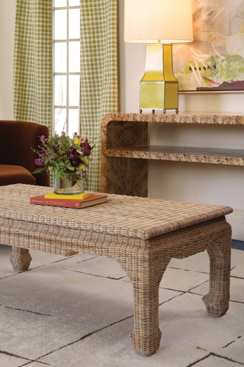 Guinevere Rattan Coffee Table by Worlds Away