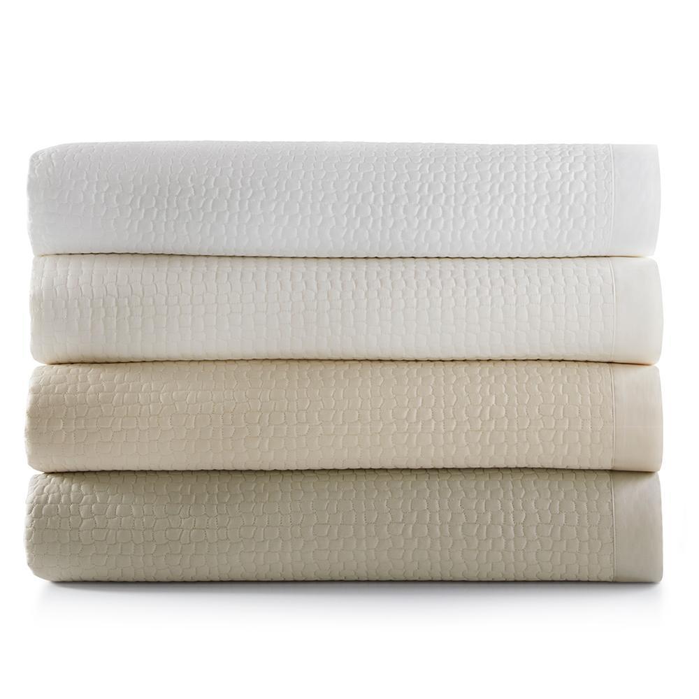 Hamilton Platinum Quilted Coverlets by Peacock Alley