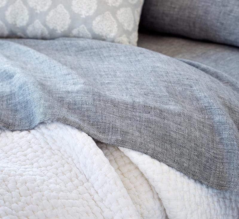 Hand Stitched White Quilted Coverlets by John Robshaw