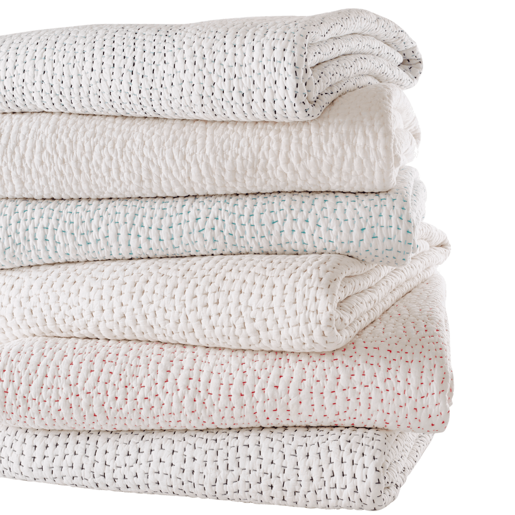 Hand Stitched Sand Quilted Coverlets by John Robshaw