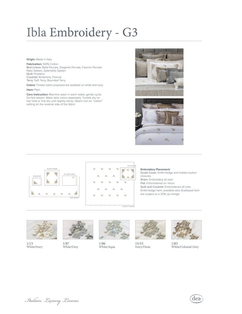 Ibla Embroidery Bedding by Dea Linens