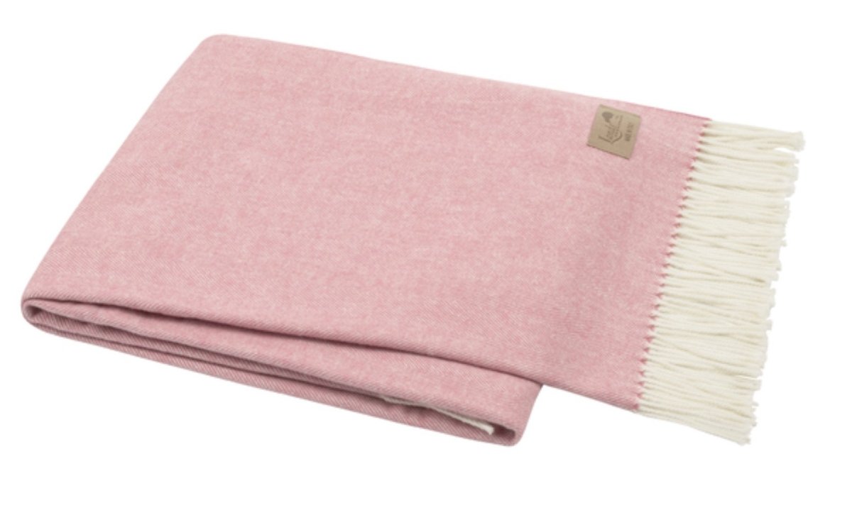 Italian Herringbone Throw Berry Sorbet by Lands Downunder