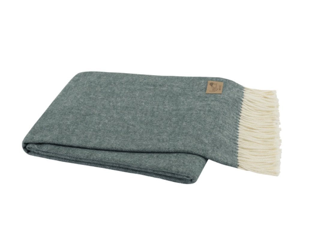Italian Herringbone Pine Throw by Lands Downunder