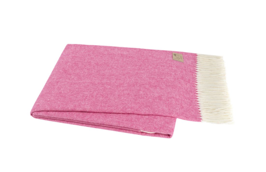 Italian Herringbone Orchid Throw by Lands Downunder