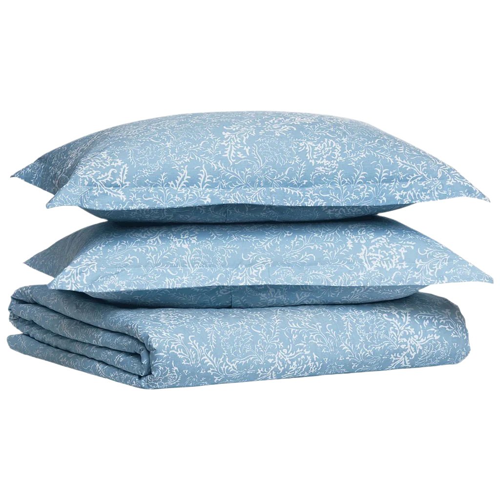 Avni Light Indigo Organic Duvet Covers by John Robshaw