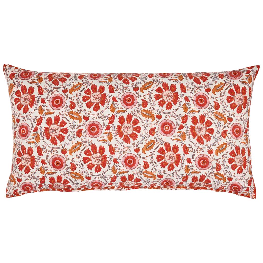 Yavi Coral Bolster Pillow by John Robshaw