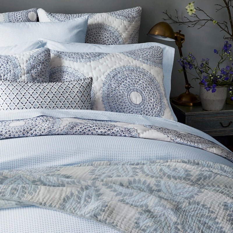 Cinde Light Indigo Organic Duvet Covers by John Robshaw