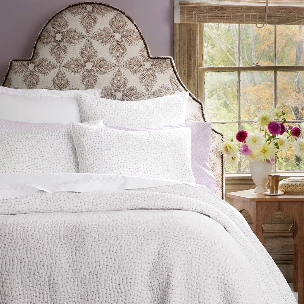 Hand Stitched Lavender Quilted Coverlets by John Robshaw