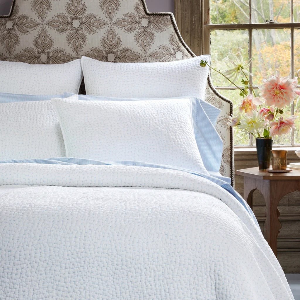 Hand Stitched Mist Quilted Coverlets by John Robshaw