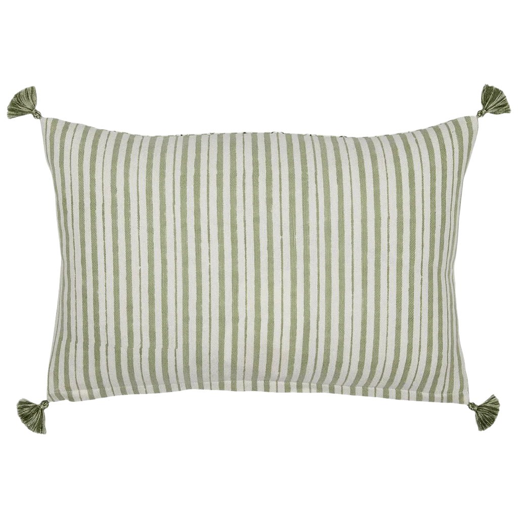 Bhuv Sage Lumbar Pillow by John Robshaw