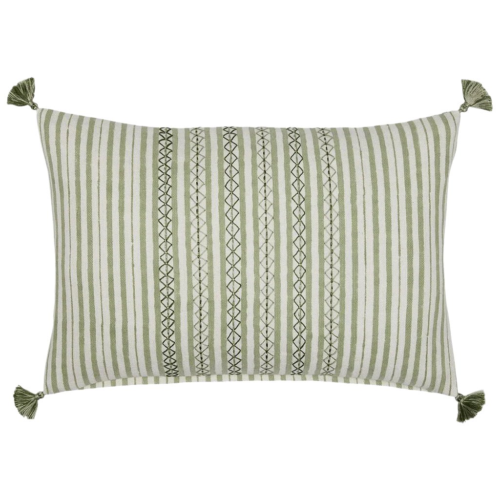 Bhuv Sage Lumbar Pillow by John Robshaw