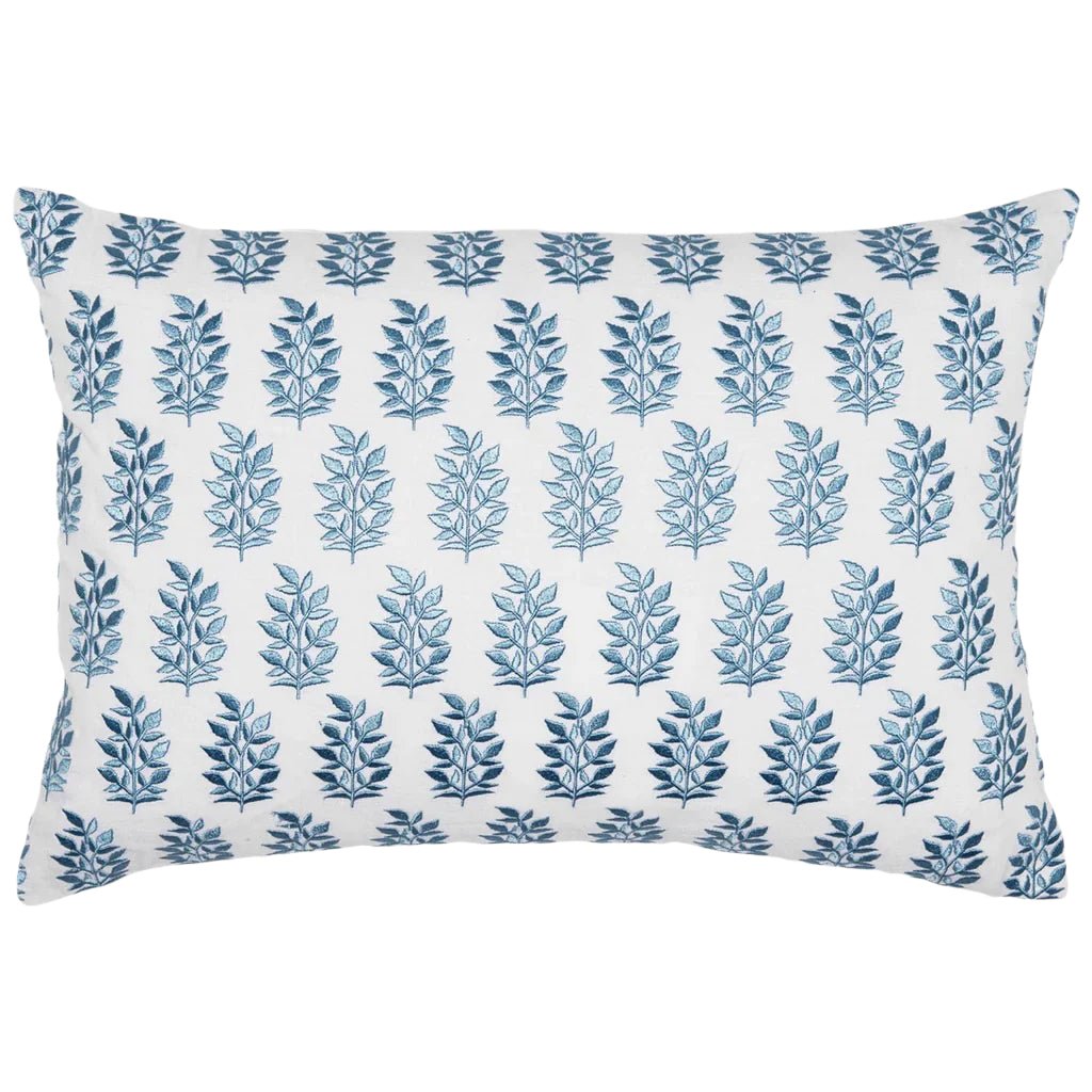 Jivan Light Indigo Lumbar Pillow by John Robshaw