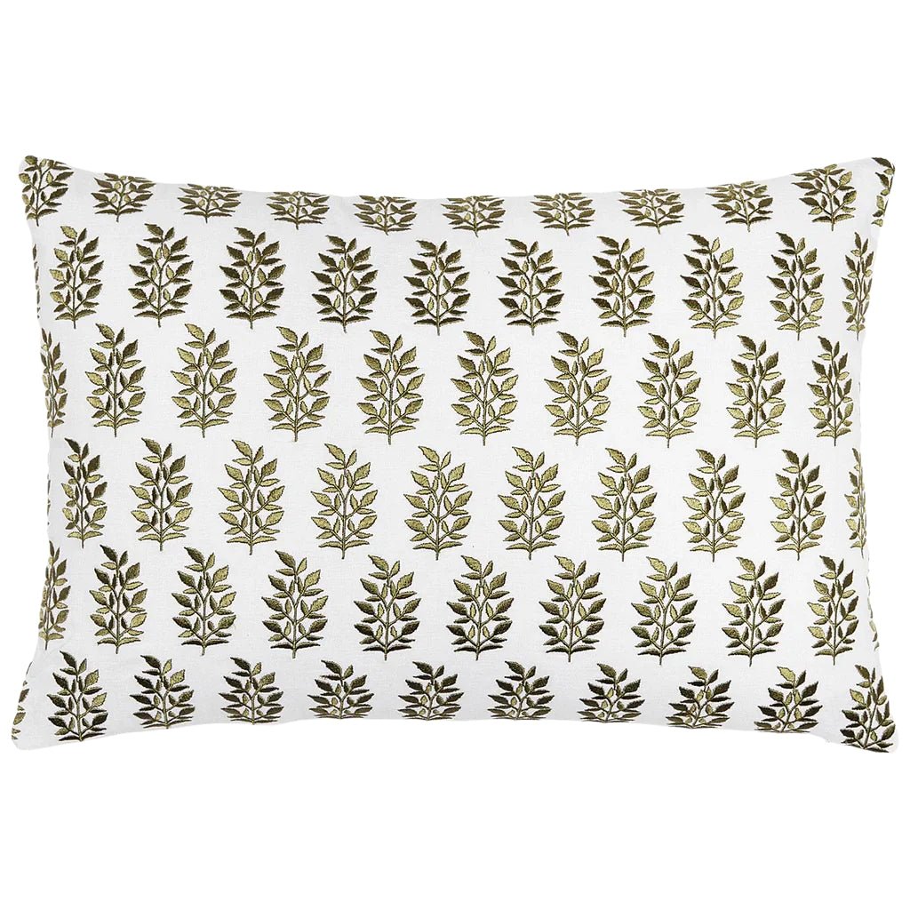 Jivan Sage Lumbar Pillow by John Robshaw