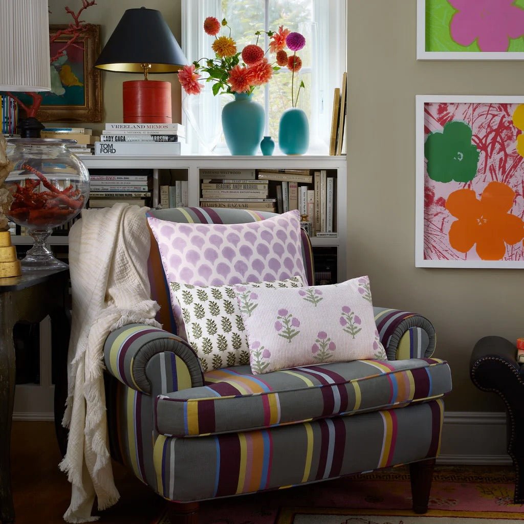 Jivan Sage Lumbar Pillow by John Robshaw