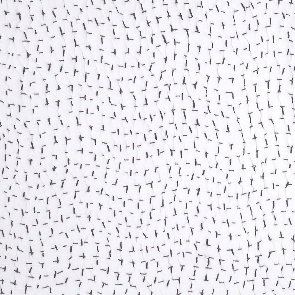 Hand Stitched Gray Quilted Coverlets by John Robshaw