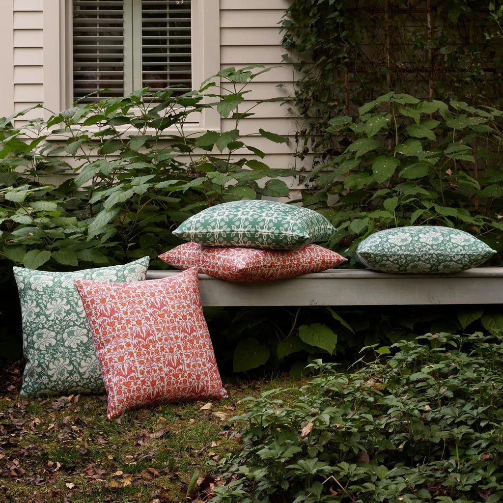 Zuber Azalea Outdoor Pillow by John Robshaw
