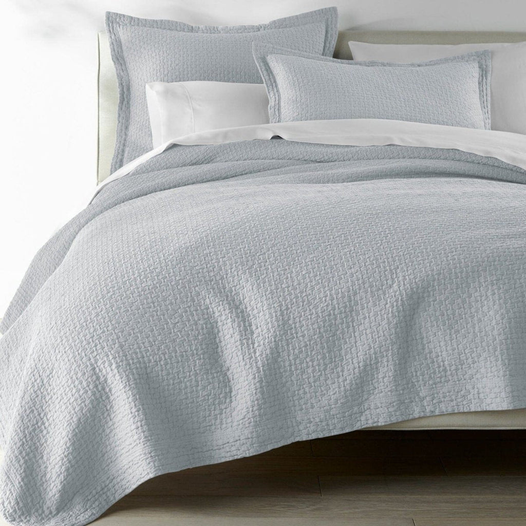 Juliet Barely Blue Matelassé Coverlets by Peacock Alley