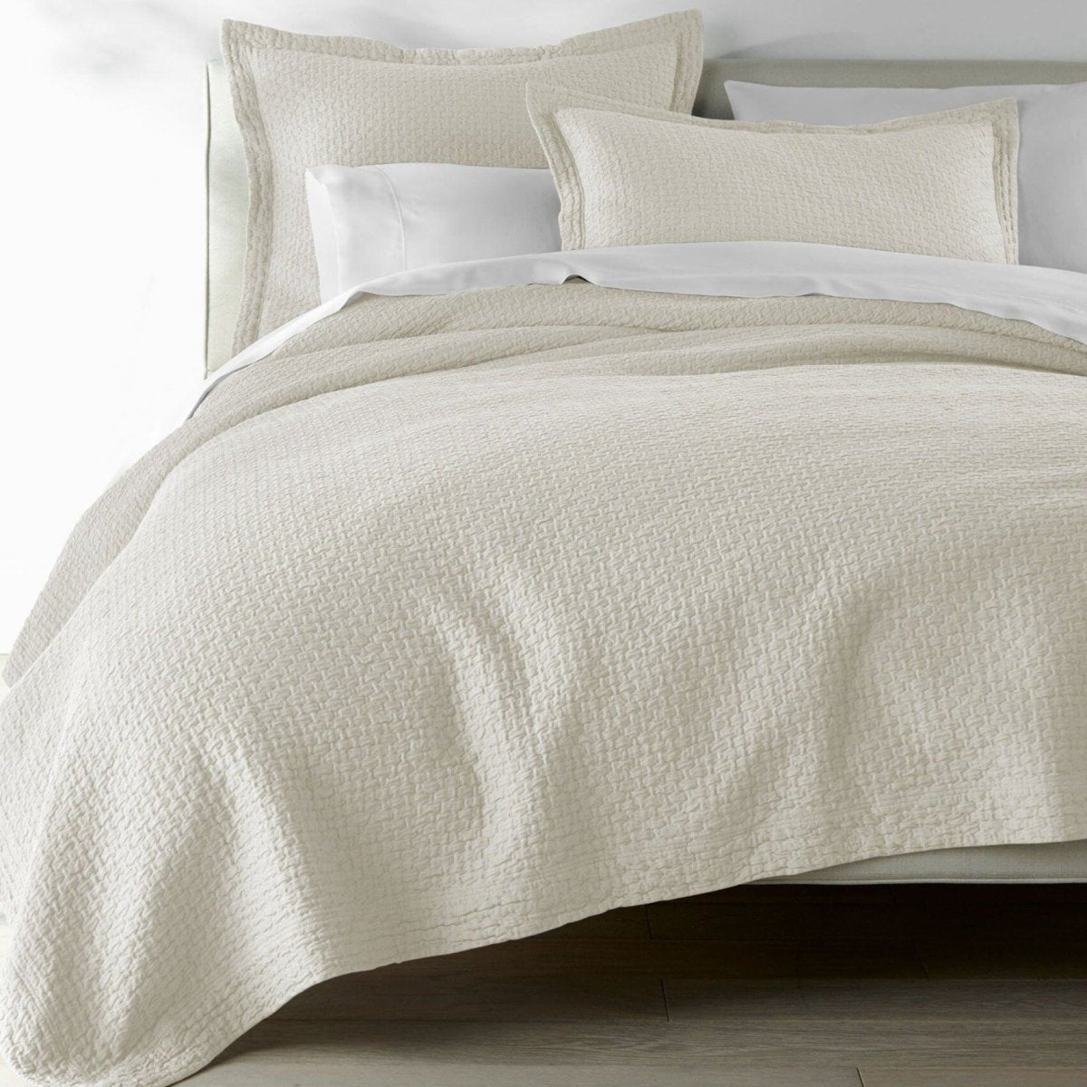 Juliet Pearl Matelassé Coverlets by Peacock Alley