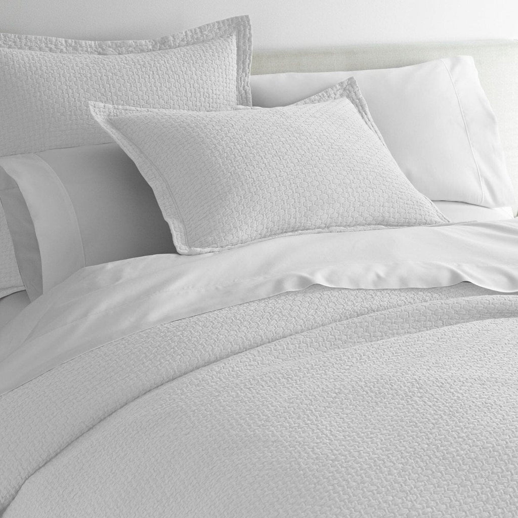 Juliet White Matelassé Coverlets by Peacock Alley