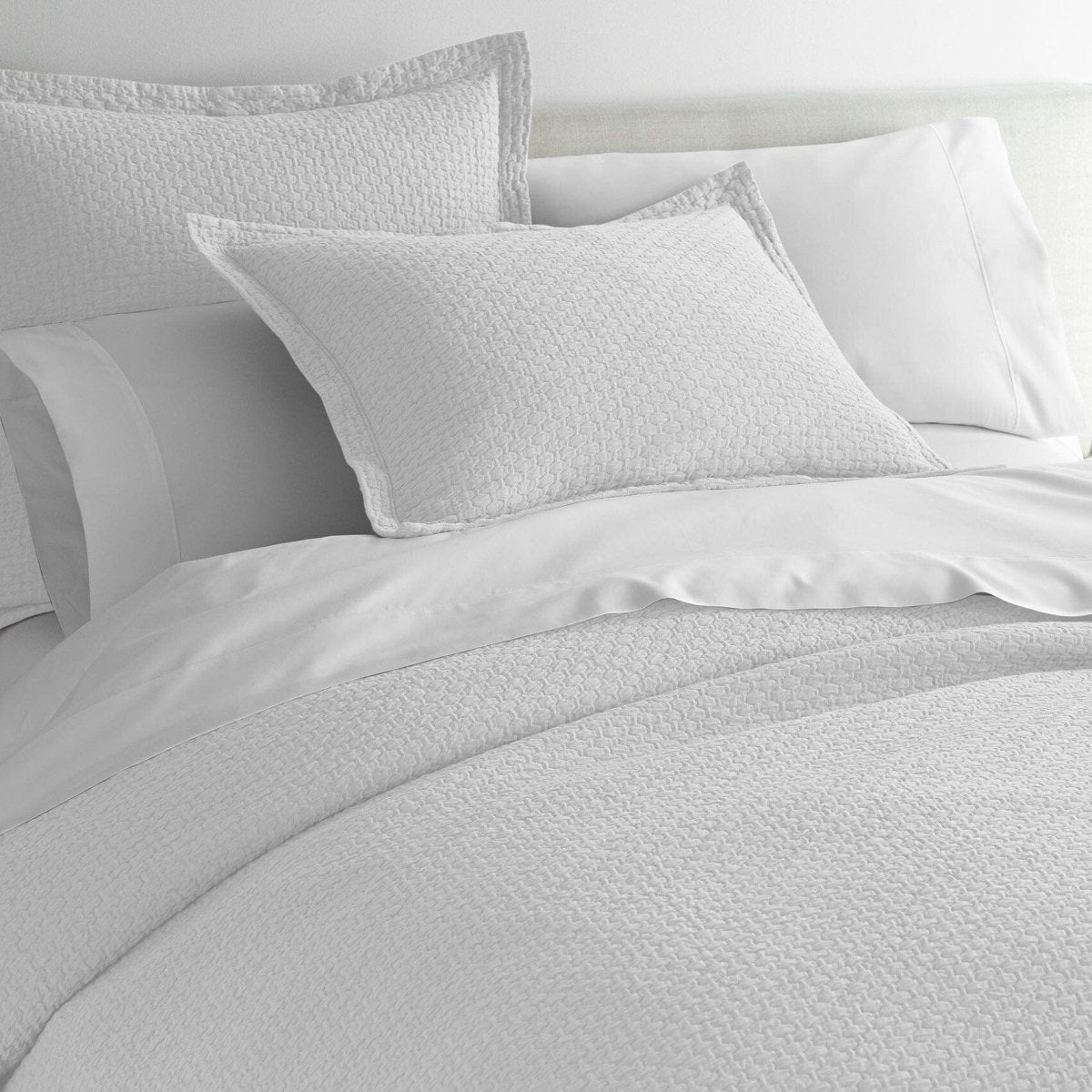 Juliet White Matelassé Coverlets by Peacock Alley